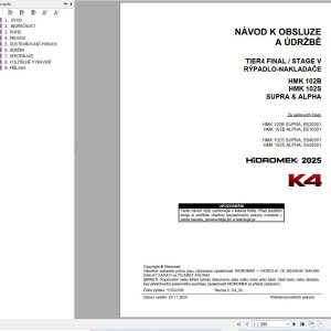 Hidromek HMK102B HMK102S SUPRA & ALPHA K4 Operation Manual Y2502209 2025 CS (1)