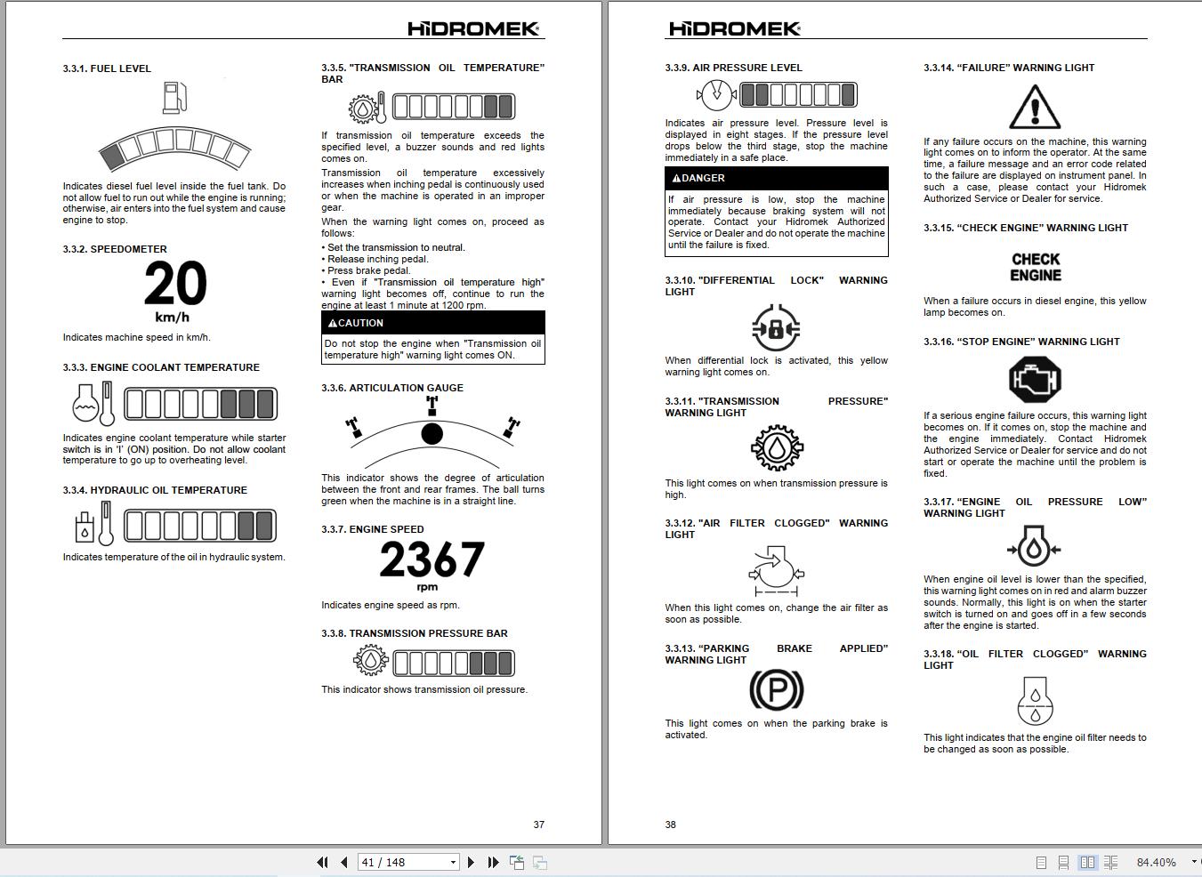 Hidromek Motor Grader HMK330MG Operation Manual R33000401 2026 (2)