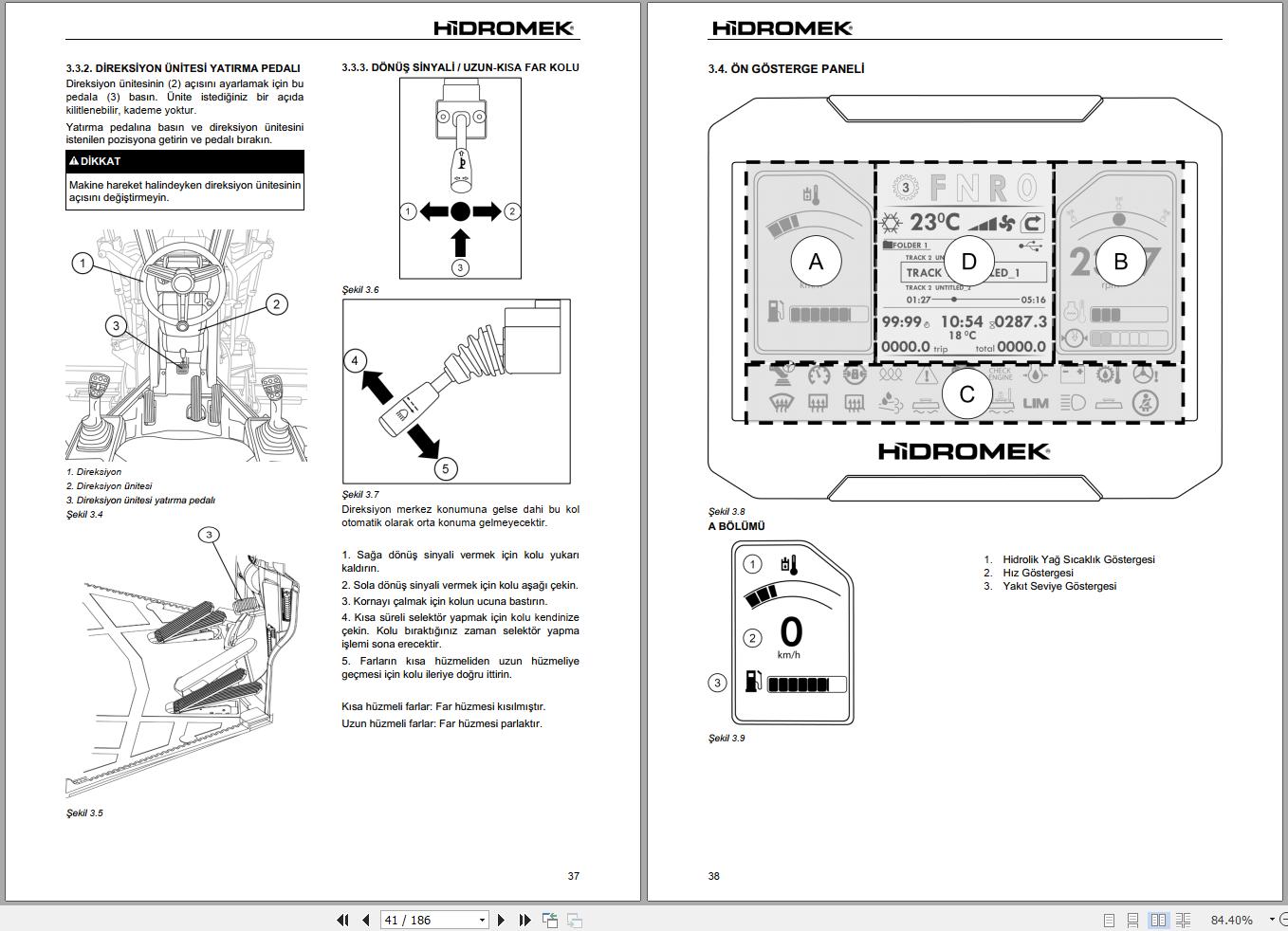 Hidromek Motor Grader HMK600MG Stage3A Operation Manual R60012400 2026 TR (2)