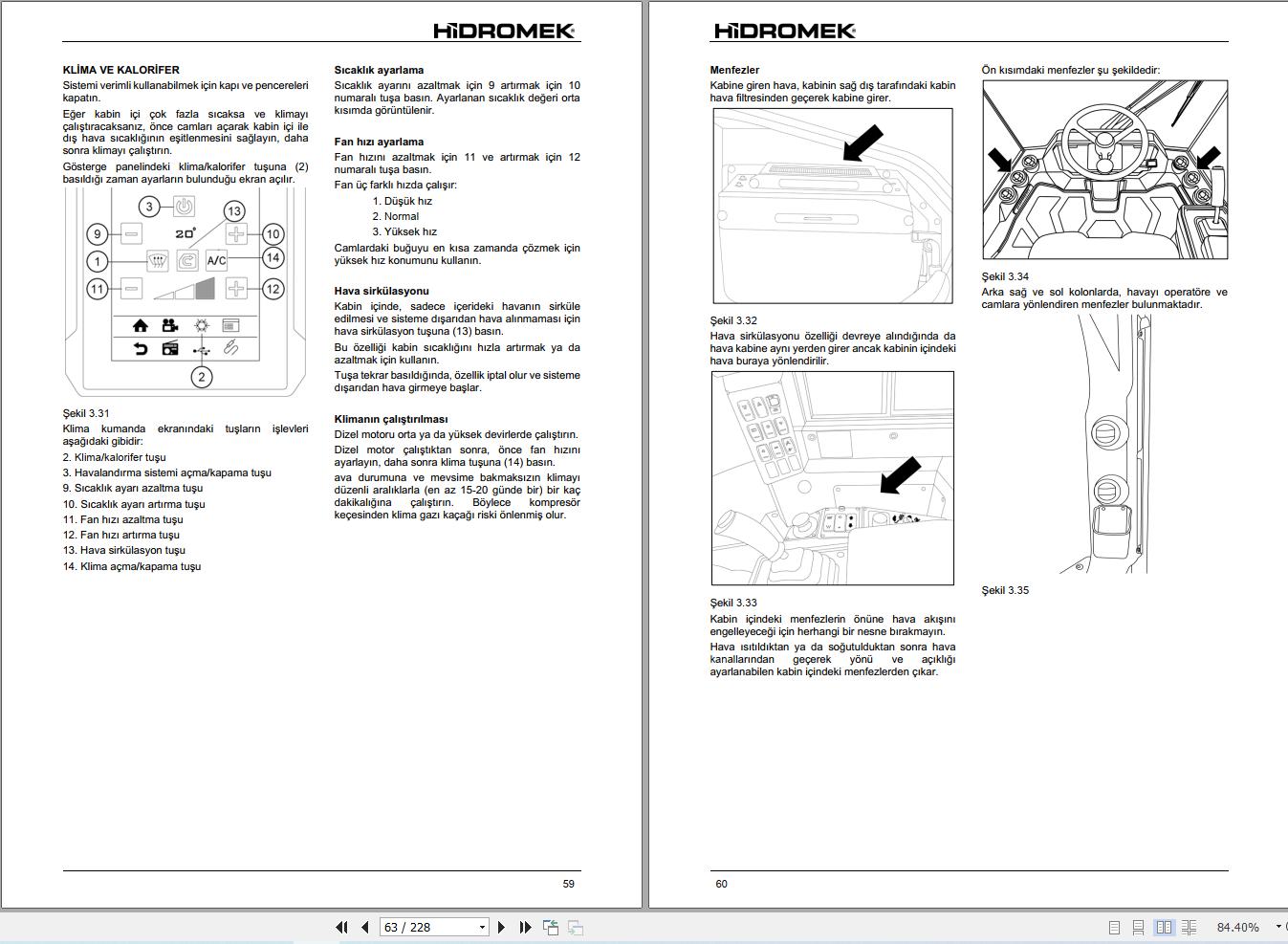 Hidromek Soil Compactor HMK110CS to HMK160CS Operation Manual C117301400 2026 TR (2)