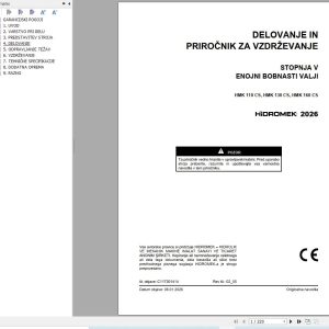 Hidromek Soil Compactor HMK110CS to HMK160CS Operation Manual C117301414 2026 SL (1)