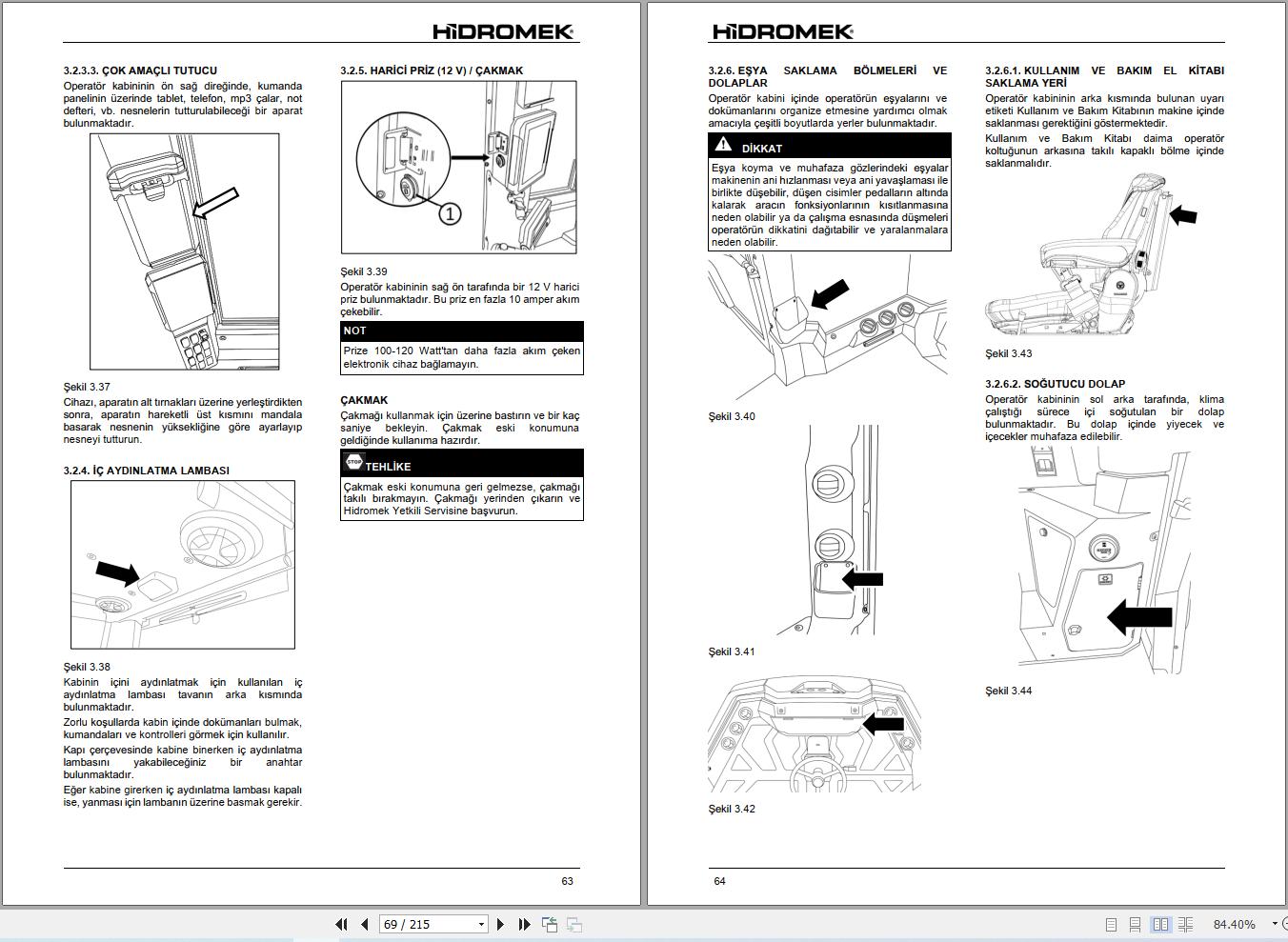 Hidromek Soil Compactor HMK110CS to HMK190CS Operation Manual C117300400 2026 TR (2)