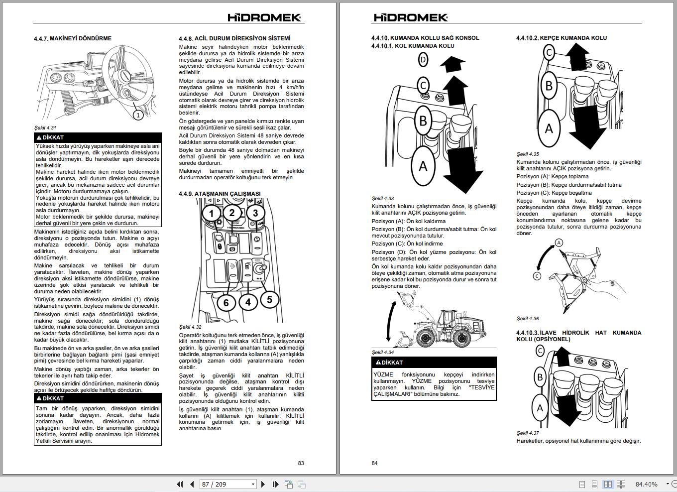 Hidromek Wheel Loader HMK635WL 5 Stage 5 Operation Manual L217200400 2026 TR (2)