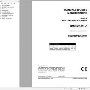 Hidromek Wheel Loader HMK635WL 5 Stage 5 Operation Manual L217200408 2026 IT (1)