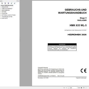 Hidromek Wheel Loader HMK635WL 5 Stage 5 Operation Manual L217202412 2026 DE (1)
