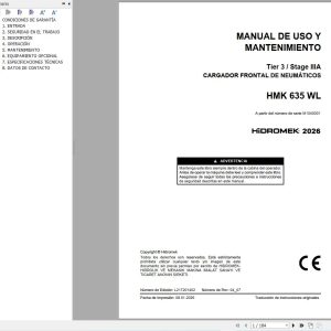 Hidromek Wheel Loader HMK635WL Stage 3 Operation Manual L217201402 2026 ES (1)