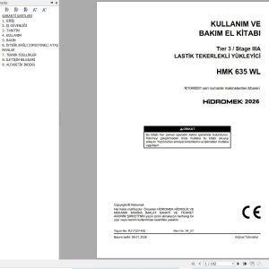Hidromek Wheel Loader HMK635WL Stage 3 Operation Manual R217201400 2026 TR (1)