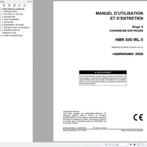 Hidromek Wheel Loader HMK640WL 5 Stage5 Operation Manual L227202403 2026 FR (1)
