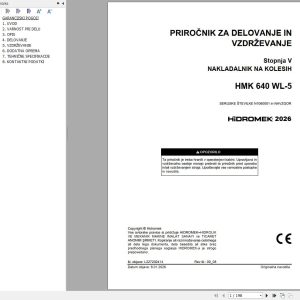 Hidromek Wheel Loader HMK640WL 5 Stage5 Operation Manual L227202408 2026 SL (1)