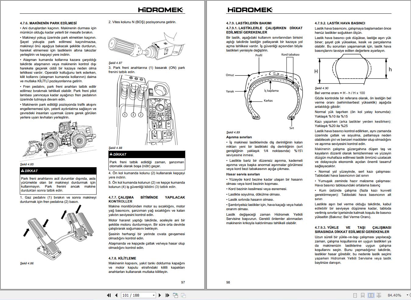 Hidromek Wheel Loader HMK640WL Stage 3 Operation Manual L227201400 2026 TR (2)