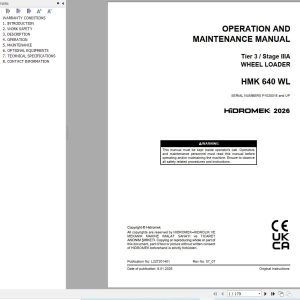 Hidromek Wheel Loader HMK640WL Stage 3 Operation Manual L227201401 2026 (1)