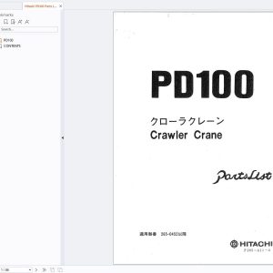 Hitachi Crawler Crane PD100 Parts Catalog EN JP (1)