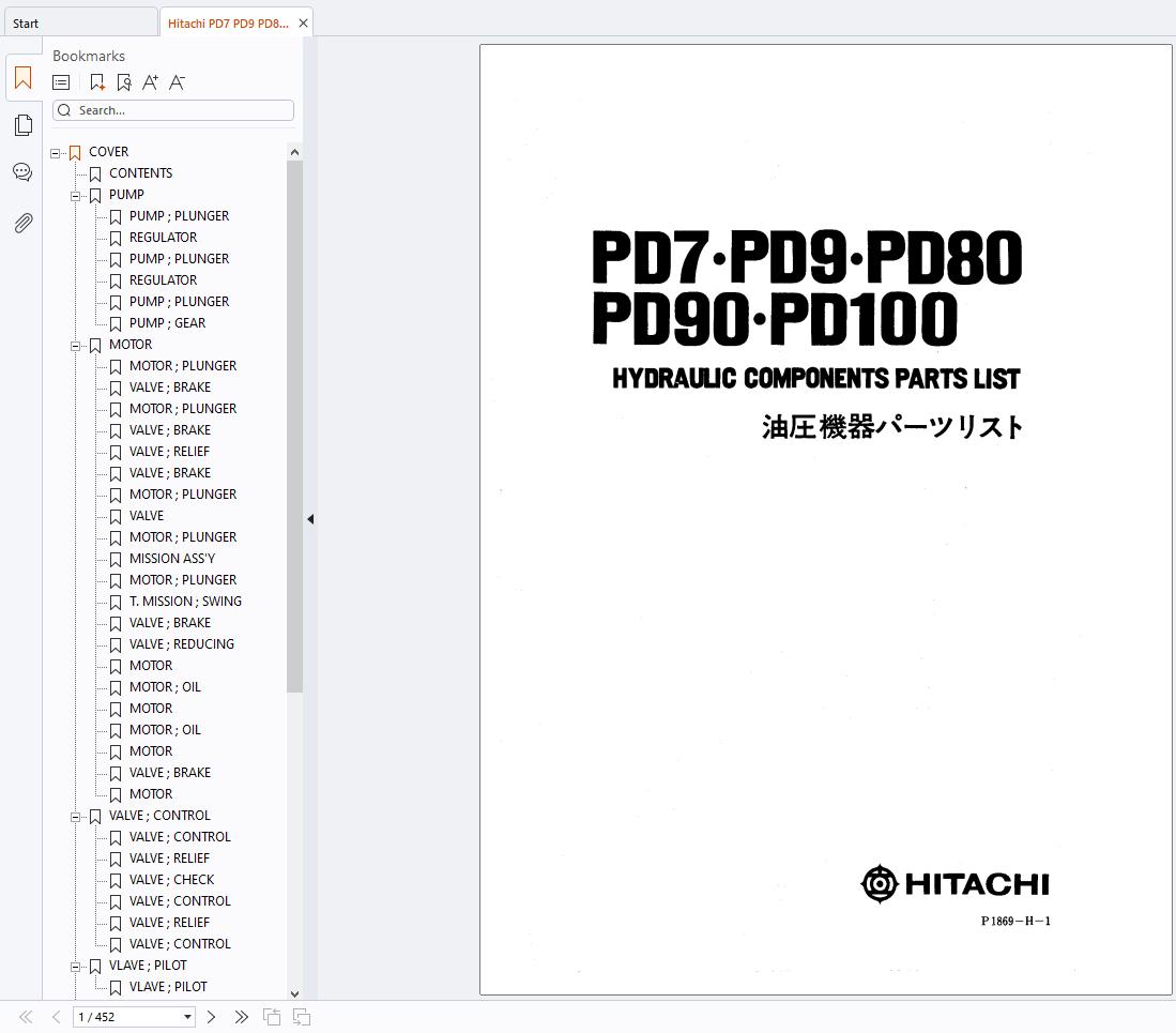 Hitachi Crawler Crane PD100 Parts Catalog EN JP (4)
