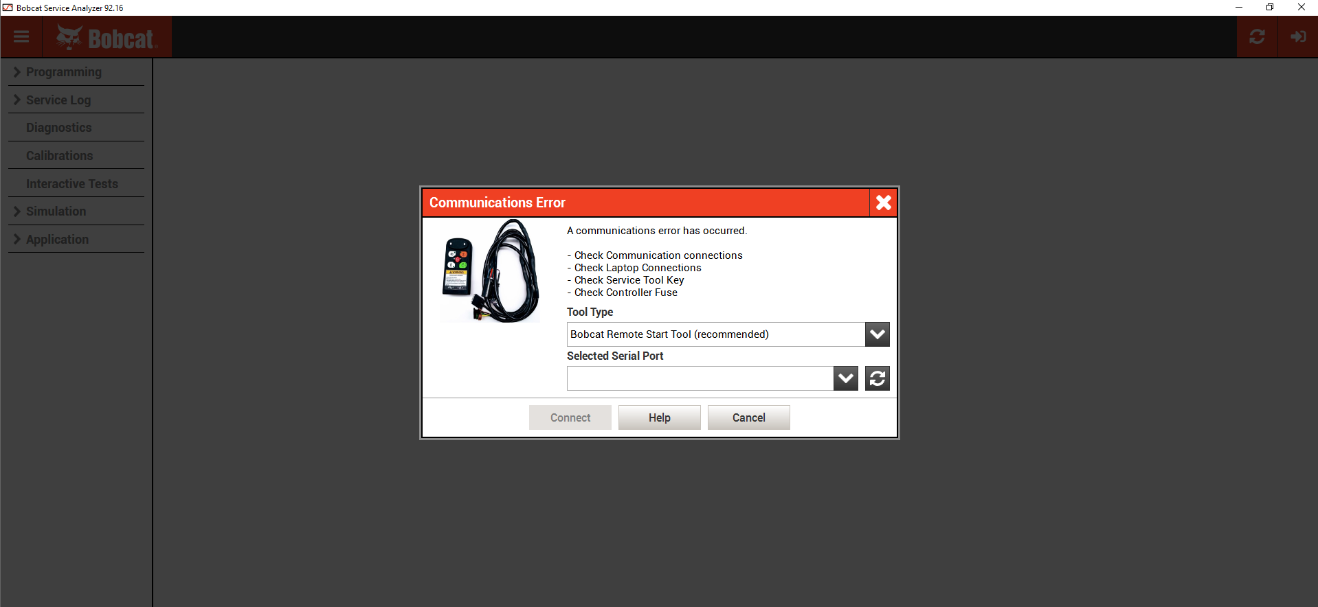 How To Fix Error Bobcat SA Service Analyzer 92.16 Diagnostic Program (2)
