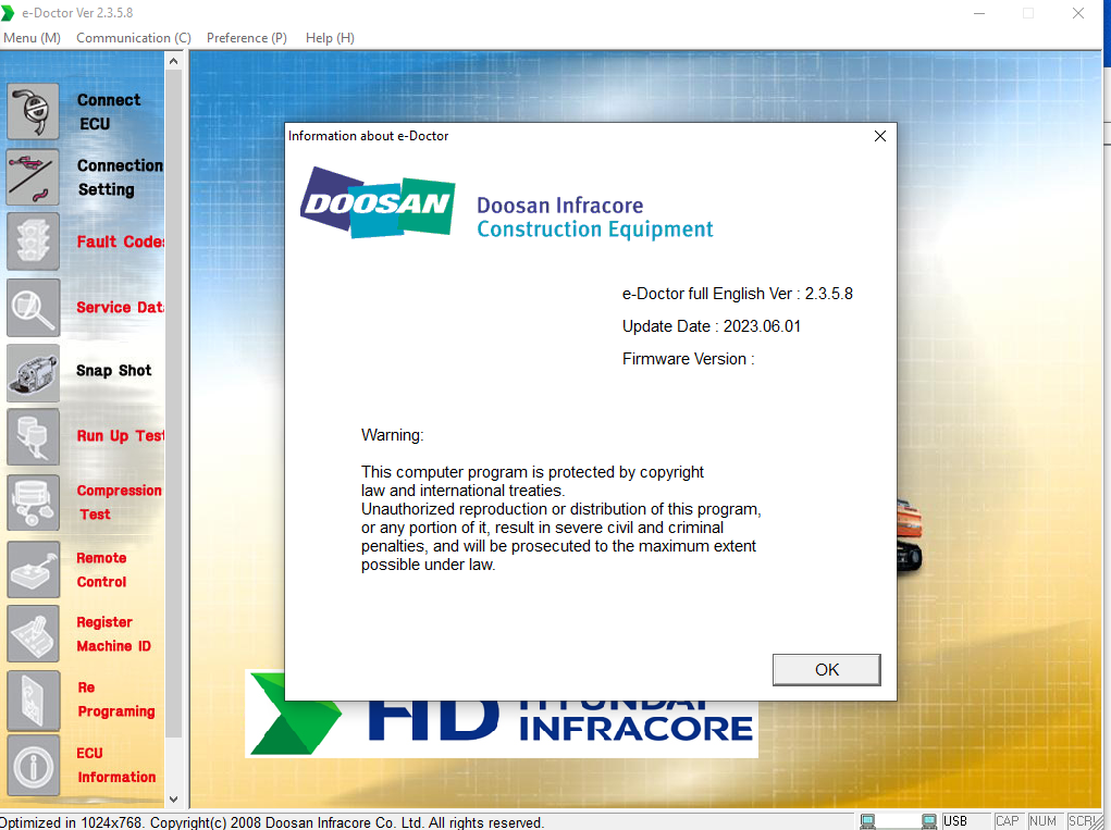 How To Fix Error Doosan Diagnostic Tool E Doctor Engine 2.3.5.8 EDIA 2023 (1)