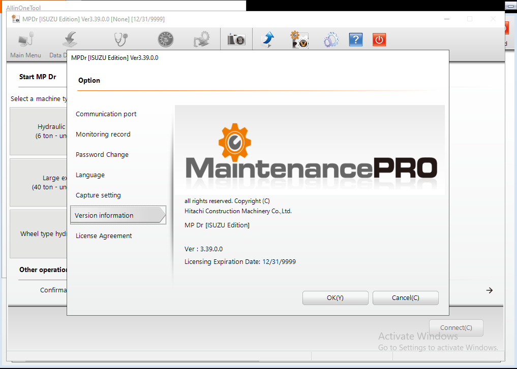 How To Fix Error Hitachi MPDr ISUZU Edition Ver 3.39.0.0 Diagnostic Program (2)