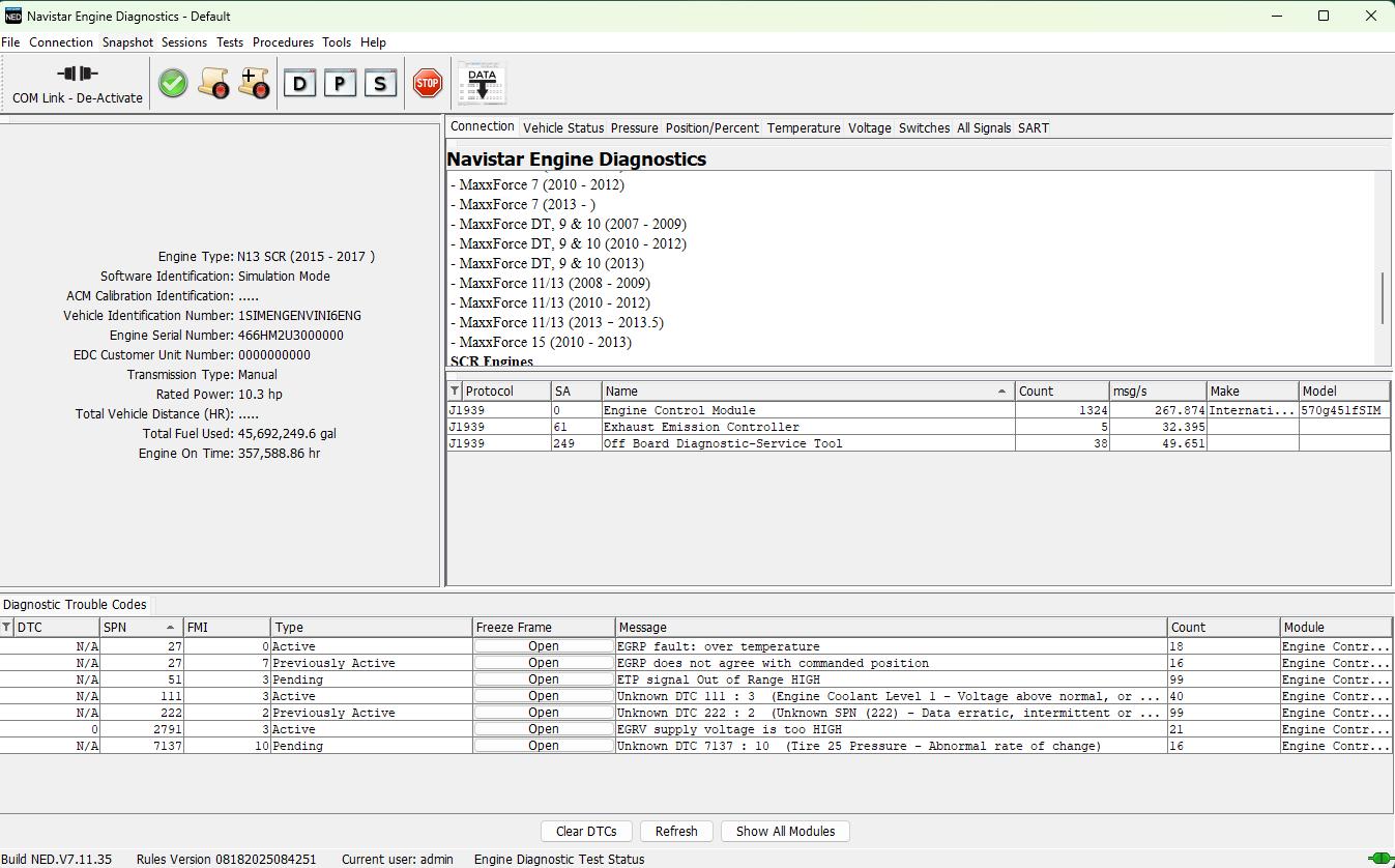 How To Fix Error International Engine NED 7.11.35 10.2025 Navistar Diagnostic Program (2)