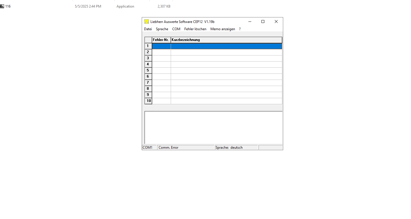 How To Fix Error Liebherr Auswerte Program Solution CEP12 V1.19b (1)