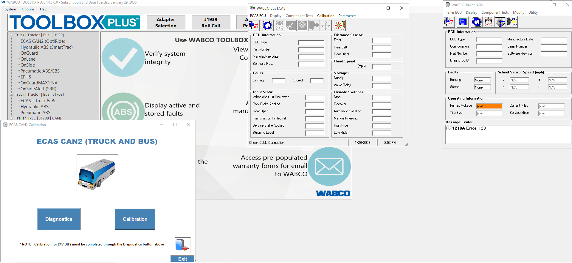 How To Fix Error WABCO TOOLBOX PLUS 14.5 ECAS V3.00 Diagnostic Program (2)