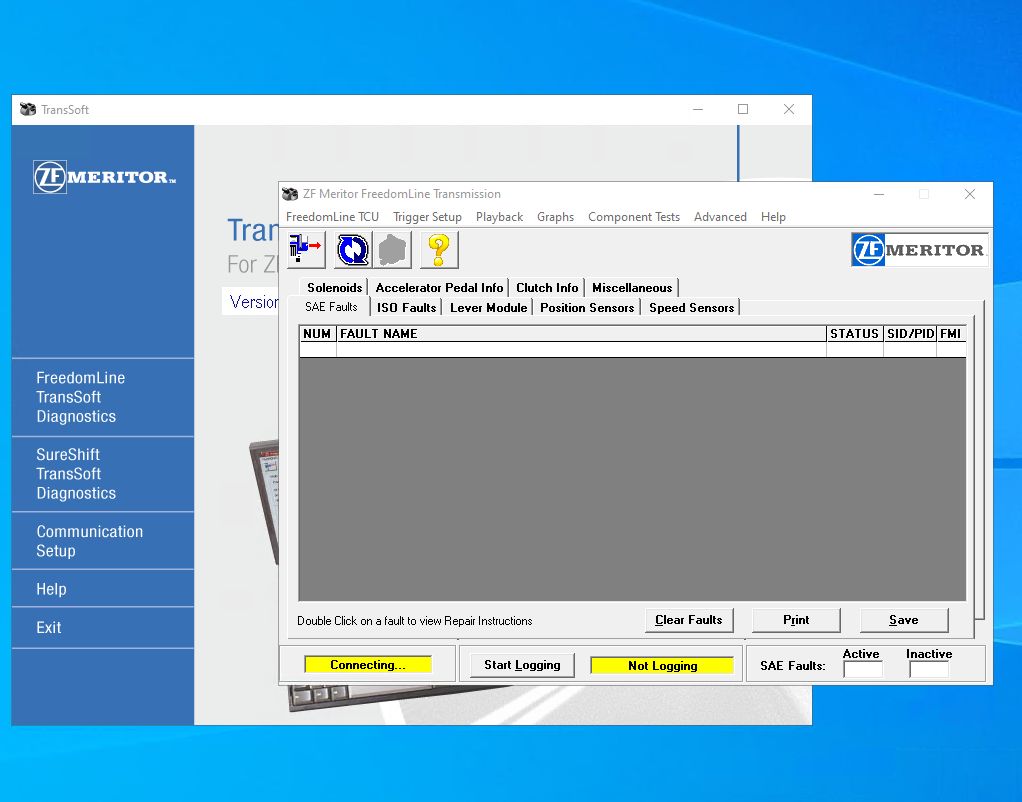 How To Fix Error ZF MERITOR TRANSOFT FreedomeLine SureShift Transmission 1.1 Diagnostics Program (2)