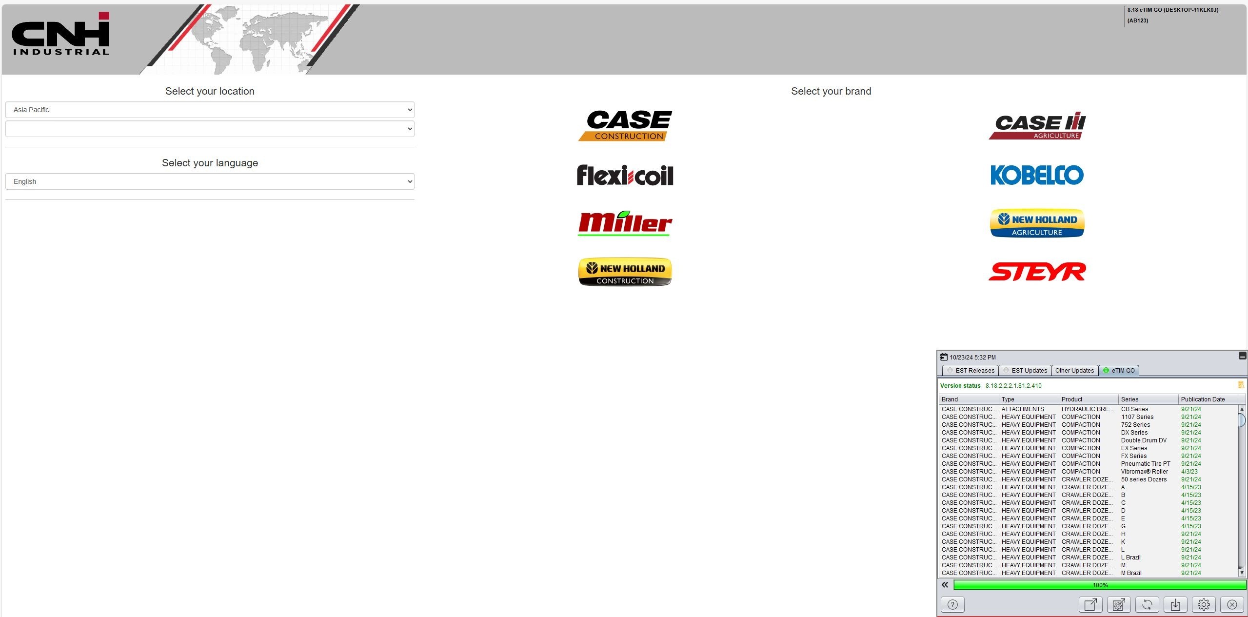 How To Fix Error eTIMGO 09.2024 AGCE CNH EST for KOBELCO (1)