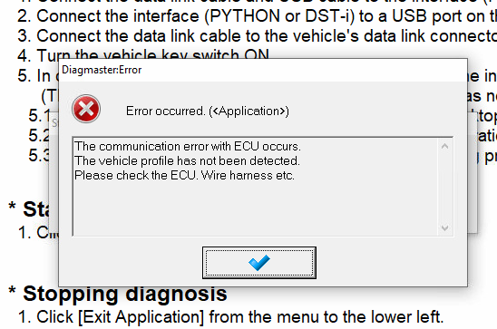 How to connect Machine Dieci with Dieci Kubota Diagmaster DSTi Adapter 1