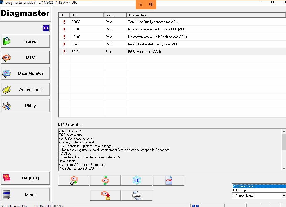 How to connect Machine Dieci with Dieci Kubota Diagmaster DSTi Adapter 8