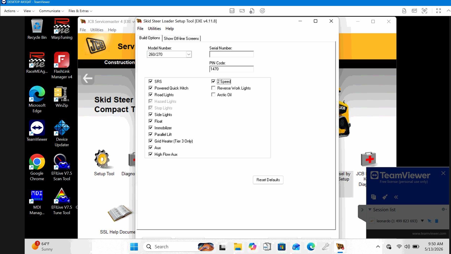 How to connect Machine JCB ServiceMaster with Nexiq USB link 2 5