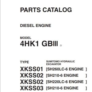 Isuzu Engine 4HK1 GBIII for Sumitomo Excavator Parts Catalog 1