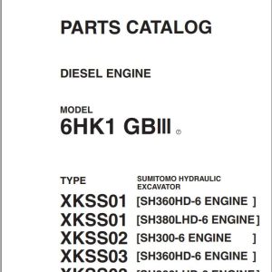 Isuzu Engine 6HK1 GBIII for Sumitomo Excavator Parts Catalog 1