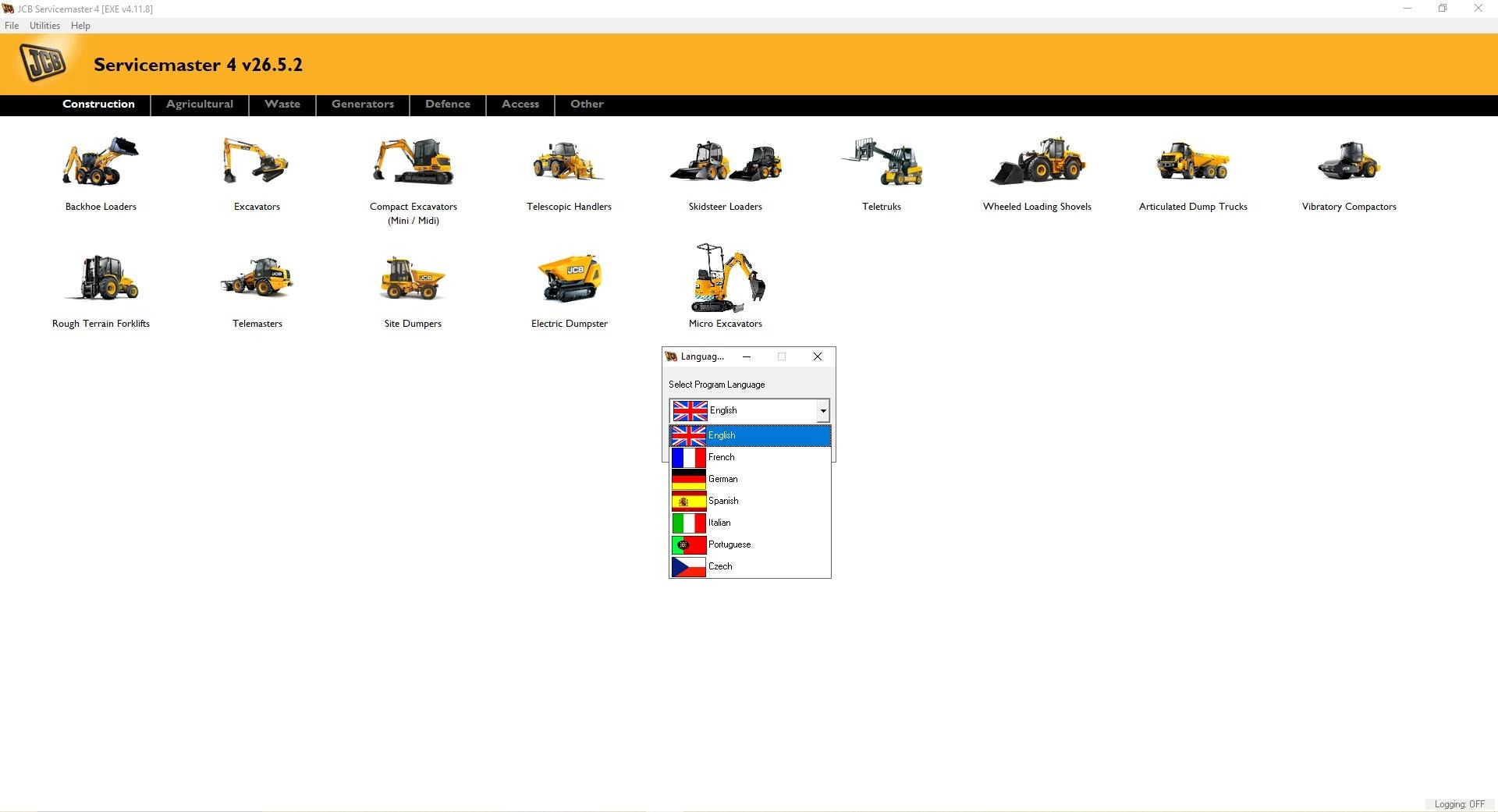 JCB ServiceMaster4 v26.5.2 05.2026 Diagnostic Program 1