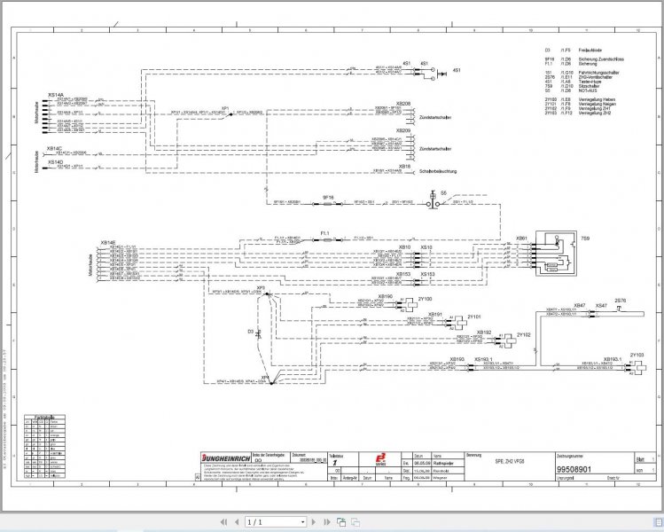 Jungheinrich Forklift DFG 320s GE115 330ZT FN340317 Electric Hydraulic Diagram 2006 (3)