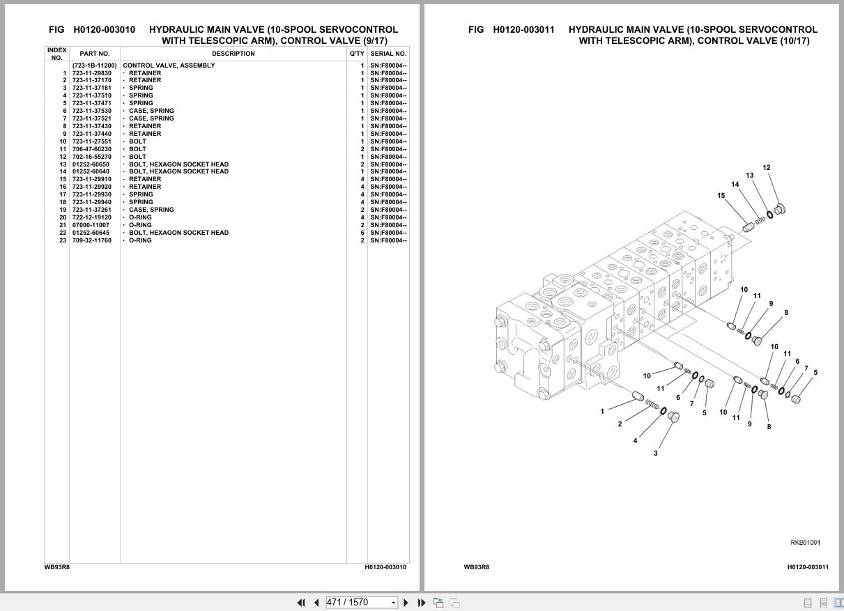 Komatsu Backhoe Loader WB93R 8 SN F80004 UP Parts Catalog (2)