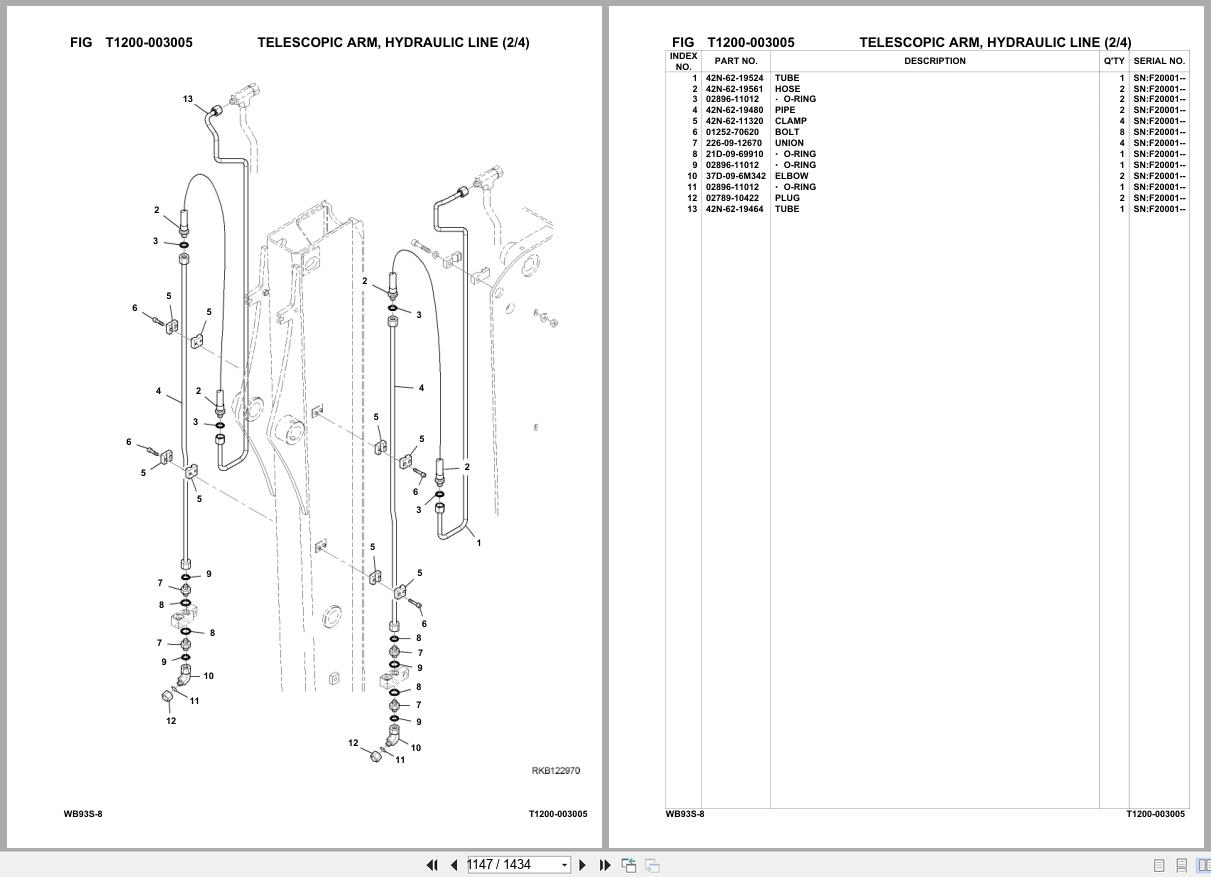 Komatsu Backhoe Loader WB93S 8 SN F20001 UP Parts Catalog (3)
