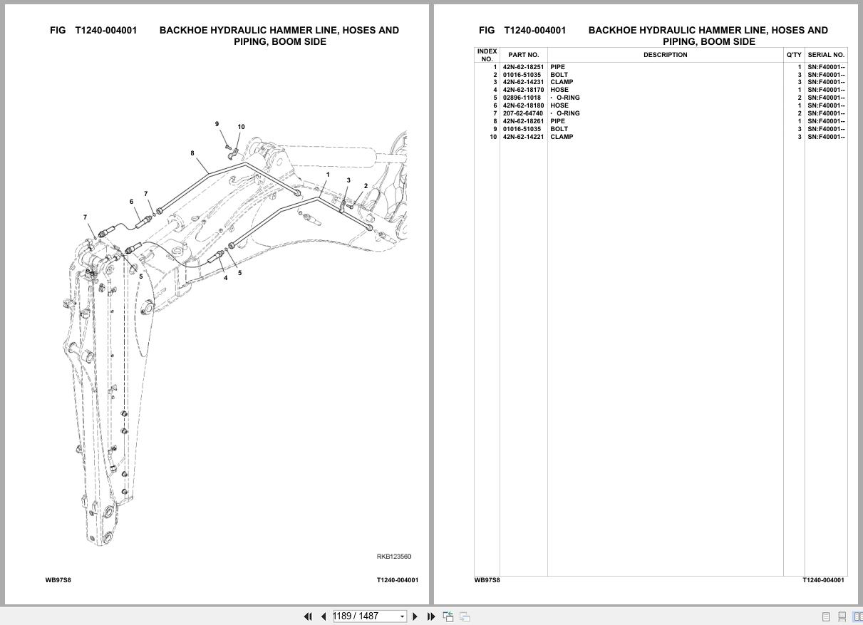 Komatsu Backhoe Loader WB97S 8 SN F40001 UP Parts Catalog (3)