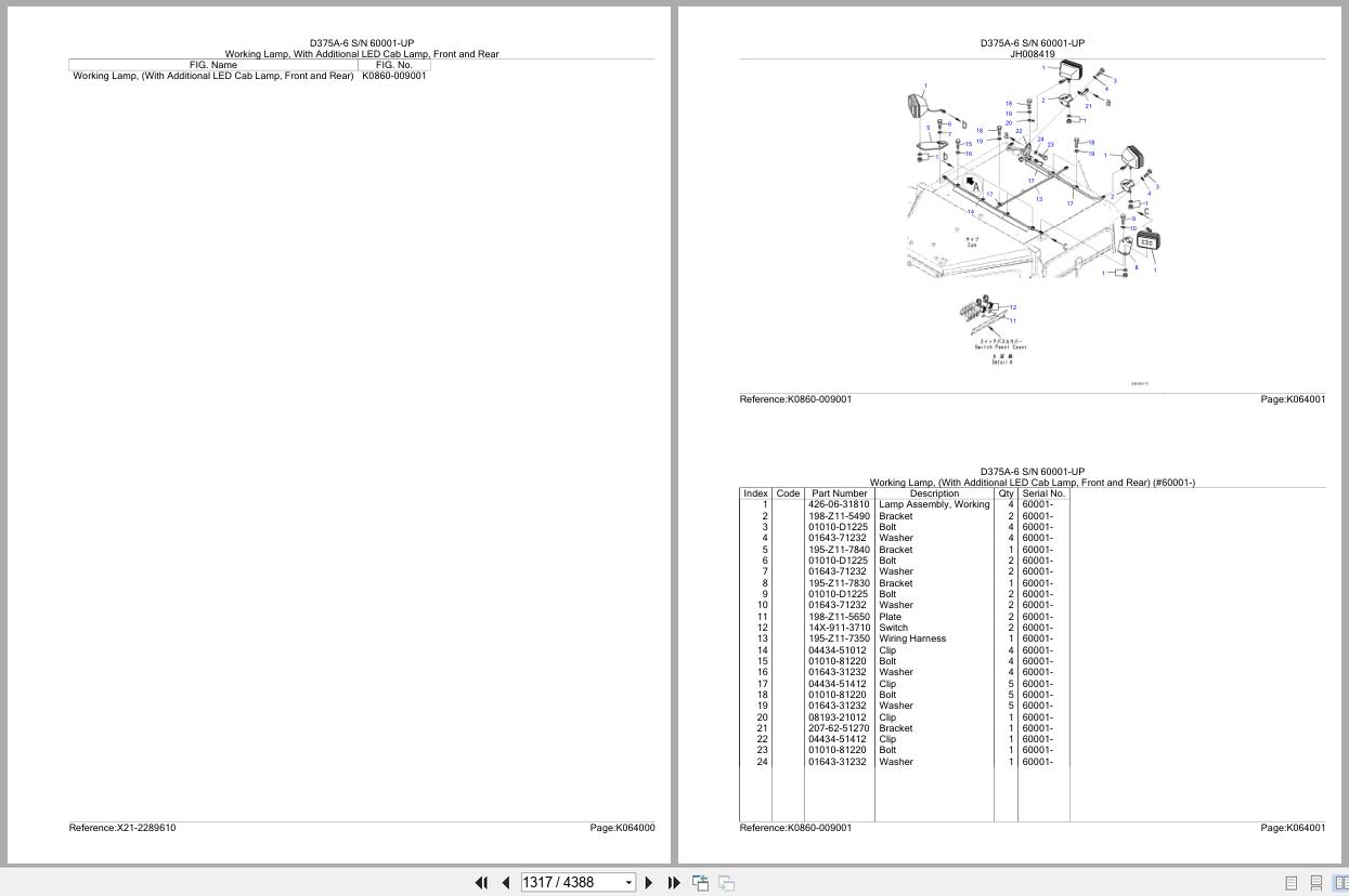 Komatsu Bulldozer D375A 6 SN 60001 UP Parts Catalog (2)