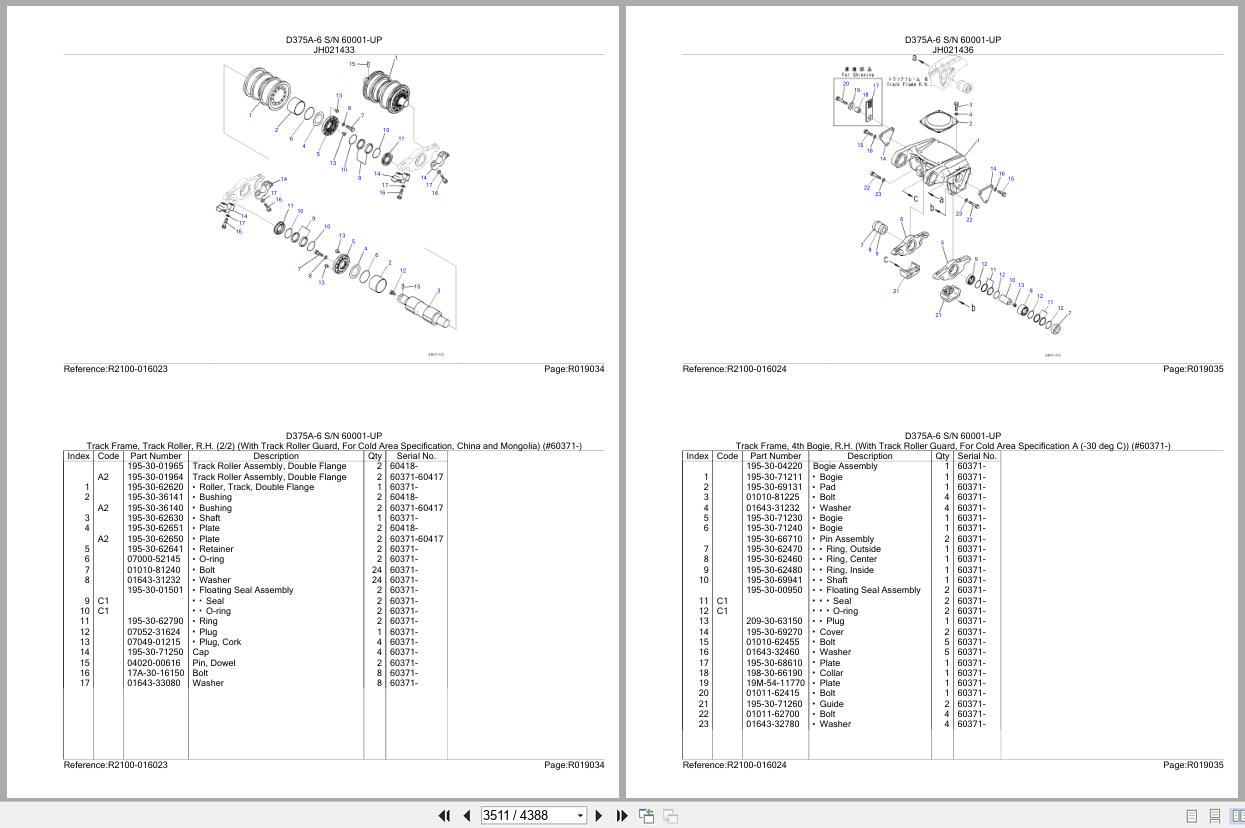 Komatsu Bulldozer D375A 6 SN 60001 UP Parts Catalog (3)