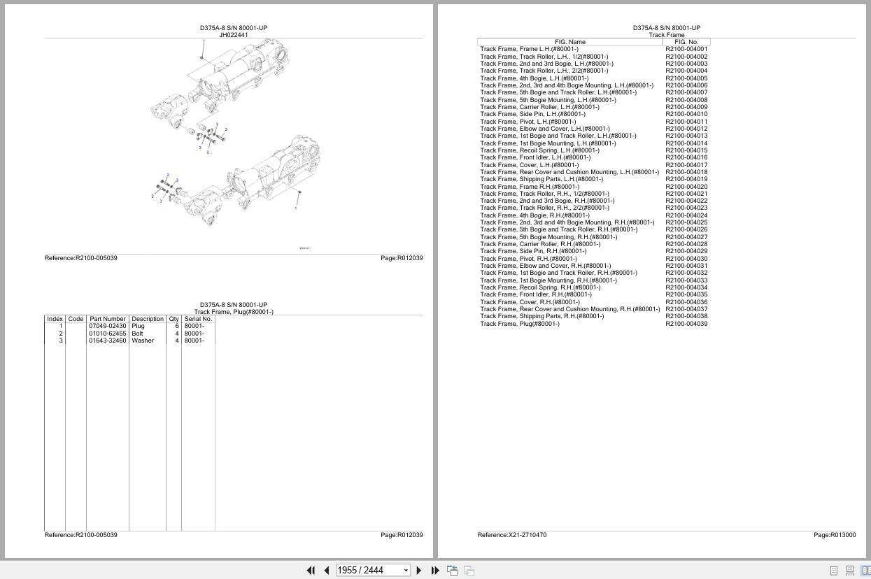 Komatsu Bulldozer D375A 8 SN 80001 UP Parts Catalog (3)