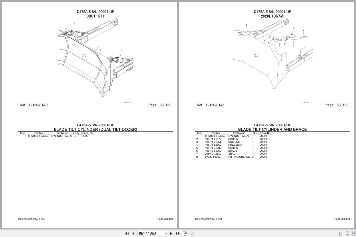 Komatsu Bulldozer D475A 5 SN 20001 UP Parts Catalog (3)