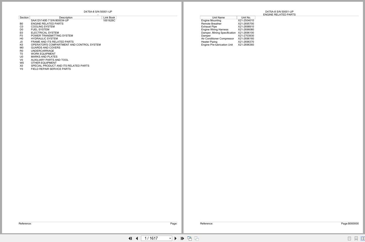 Komatsu Bulldozer D475A 8 SN 50001 UP Parts Catalog (1)
