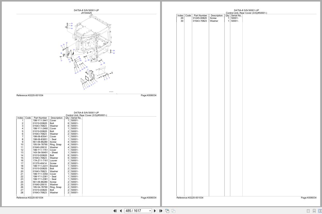 Komatsu Bulldozer D475A 8 SN 50001 UP Parts Catalog (2)