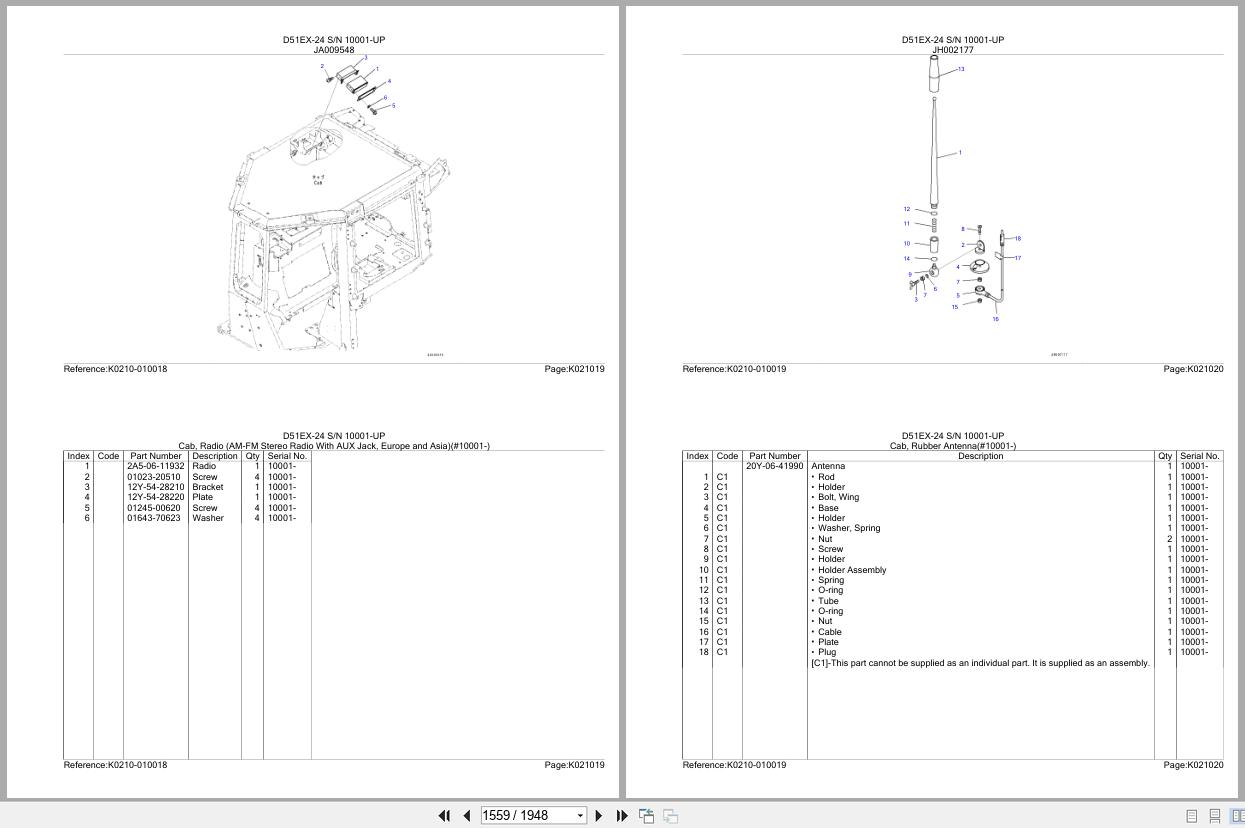 Komatsu Bulldozer D51EX 24 SN 10001 UP Parts Catalog (3)