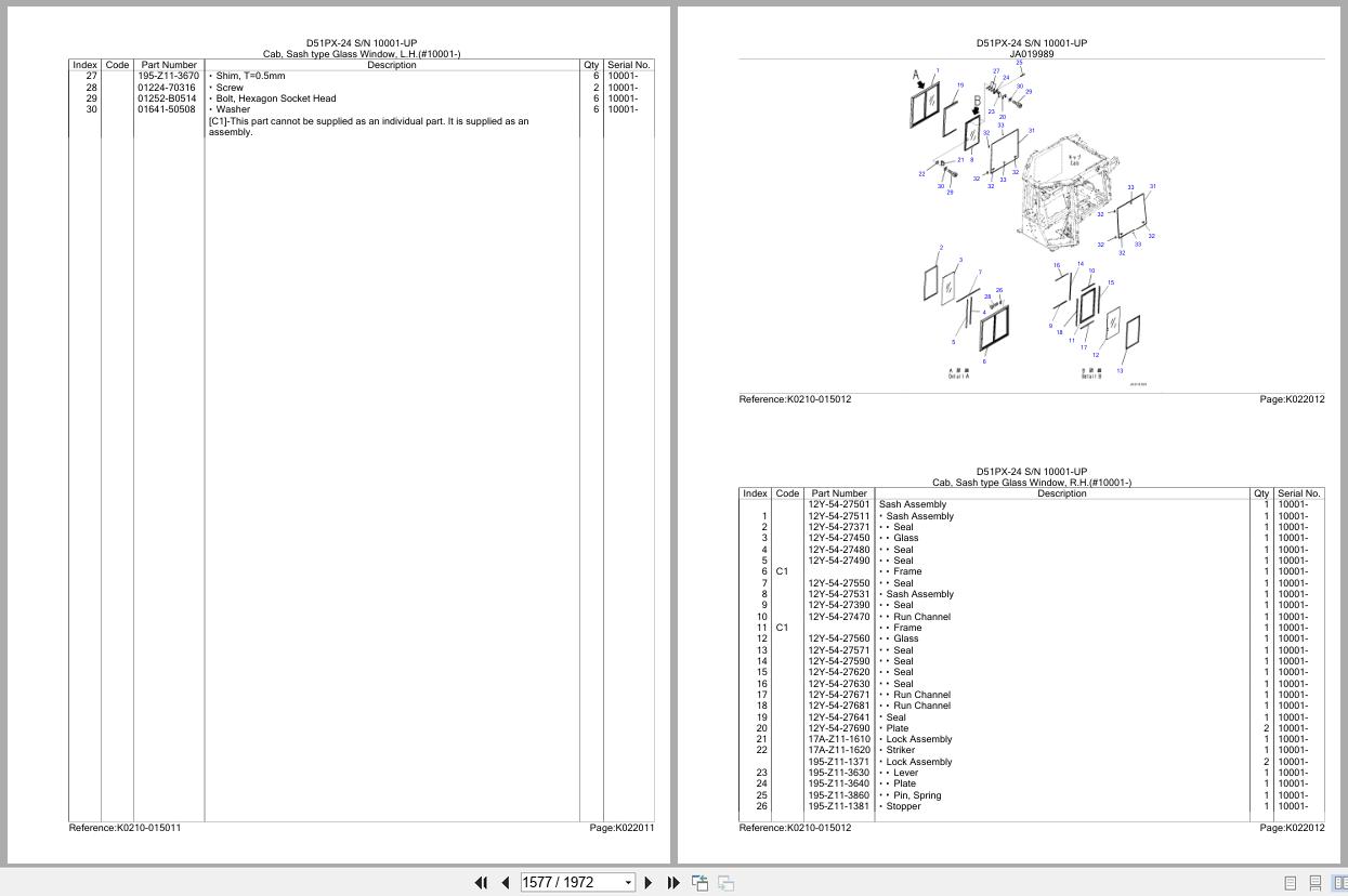 Komatsu Bulldozer D51PX 24 SN 10001 UP Parts Catalog (3)