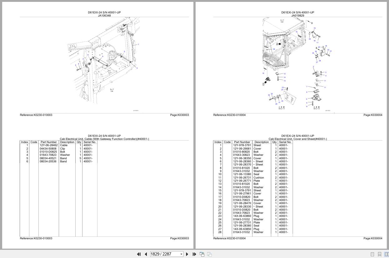 Komatsu Bulldozer D61EXI 24 SN 40001 UP Parts Catalog (3)