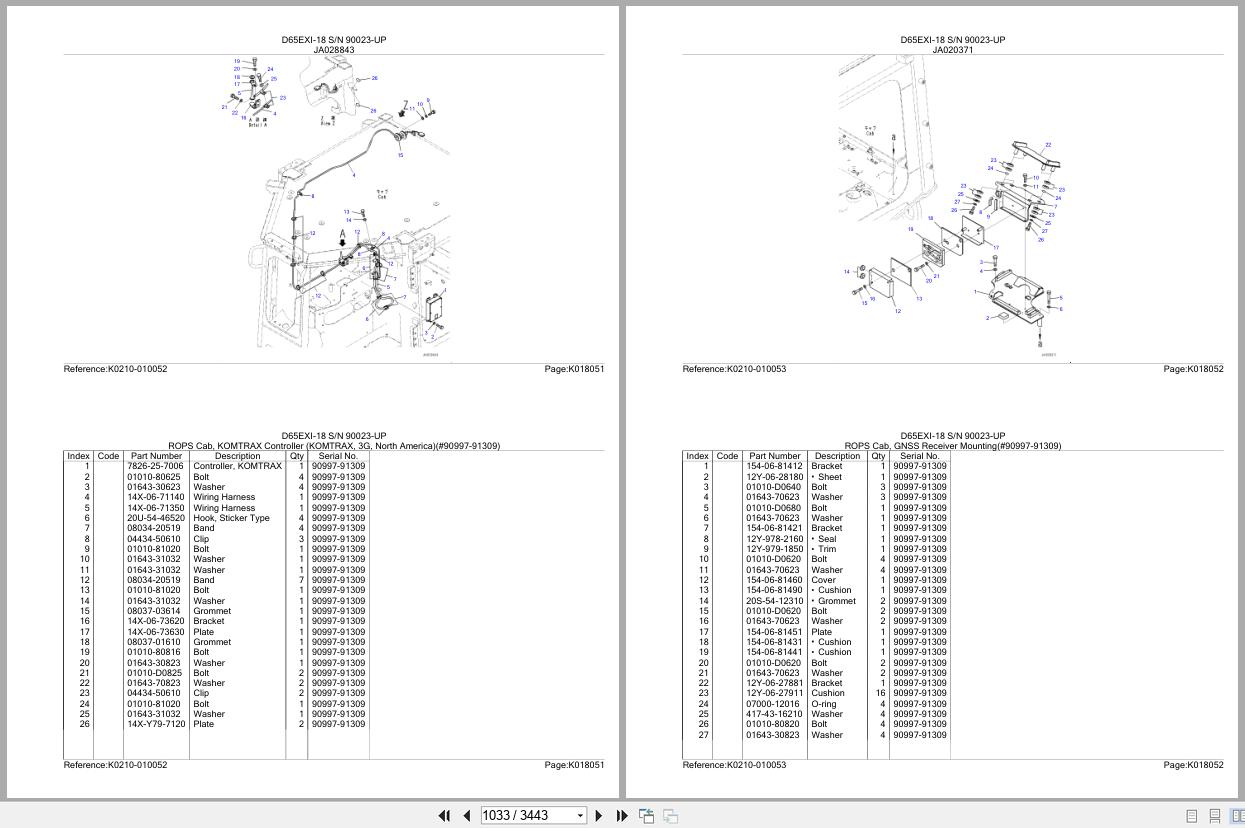 Komatsu Bulldozer D65EXI 18 SN 90023 UP Parts Catalog (2)