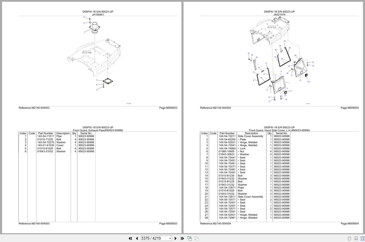 Komatsu Bulldozer D65PXI 18 SN 90023 UP Parts Catalog (3)