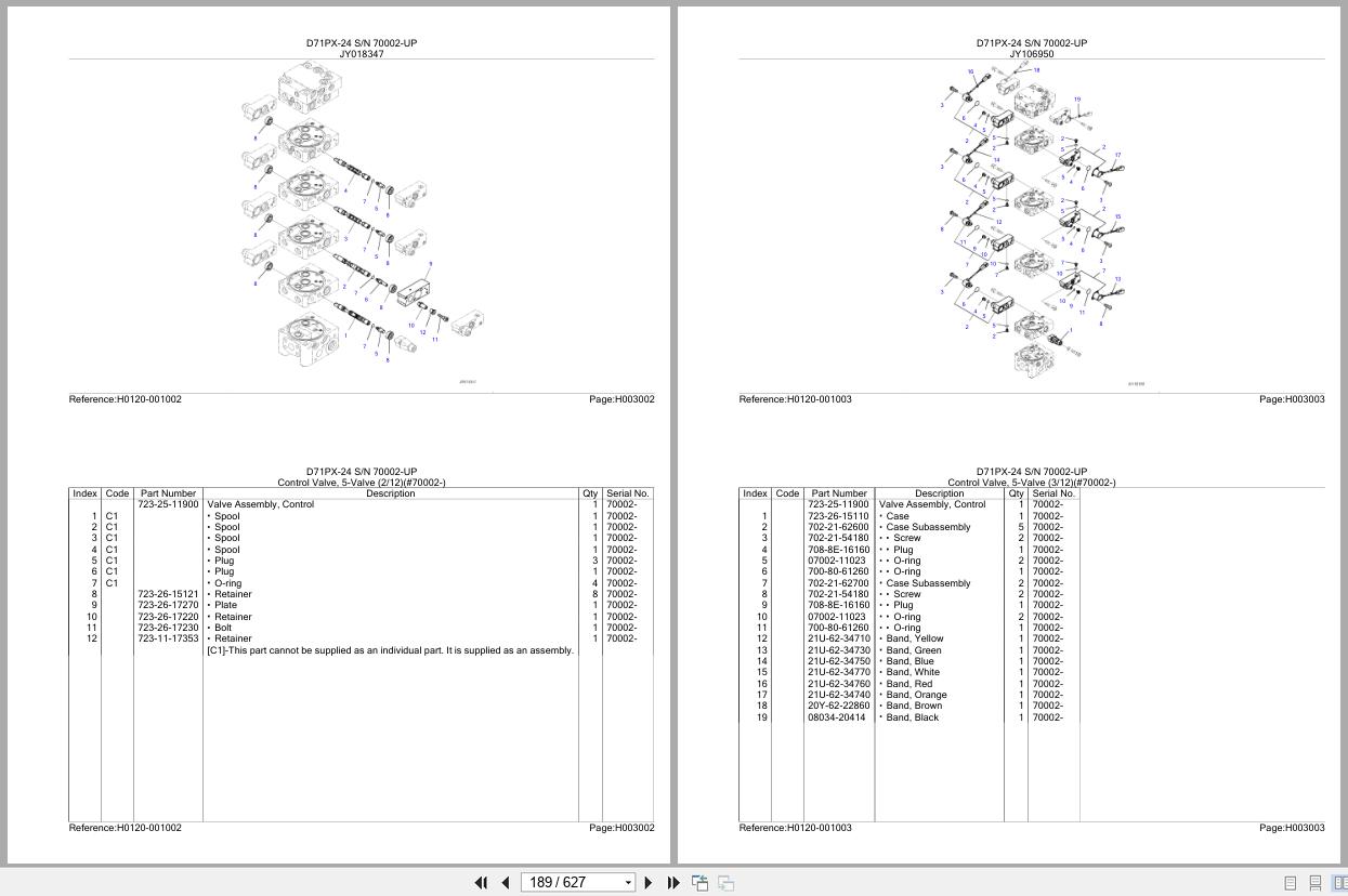 Komatsu Bulldozer D71PX 24 SN 70002 UP Parts Catalog (2)