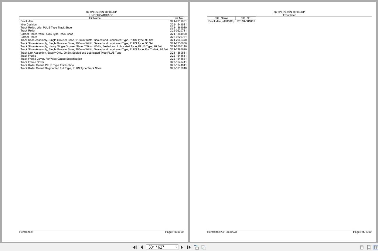Komatsu Bulldozer D71PX 24 SN 70002 UP Parts Catalog (3)