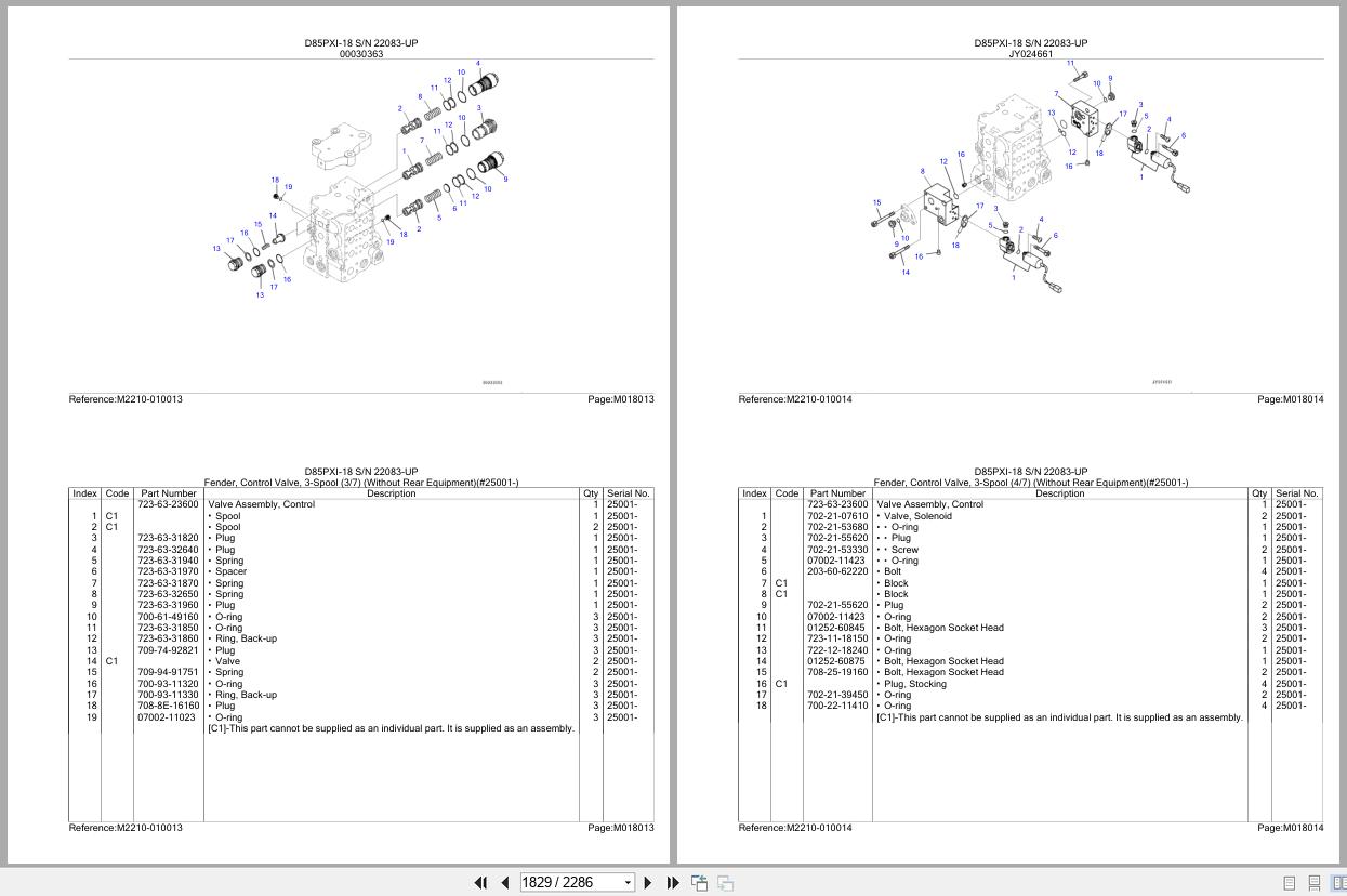 Komatsu Bulldozer D85PXI 18 SN 22083 UP Parts Catalog (3)