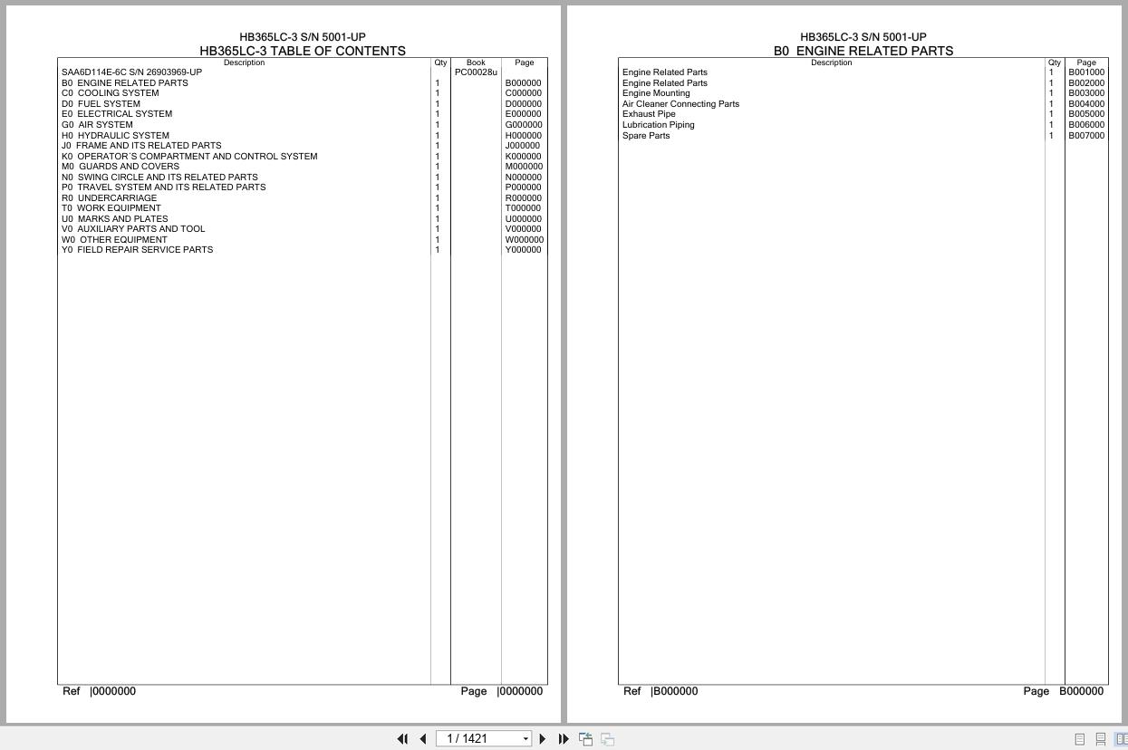 Komatsu Excavator HB365LC 3 SN 5001 UP Parts Catalog (1)